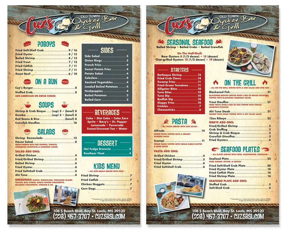 Miami Grill Menu St Louis Menu Literacy Basics